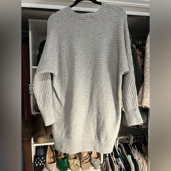 Pink Rose Gray Women's Sweater - Picture 4 of 4